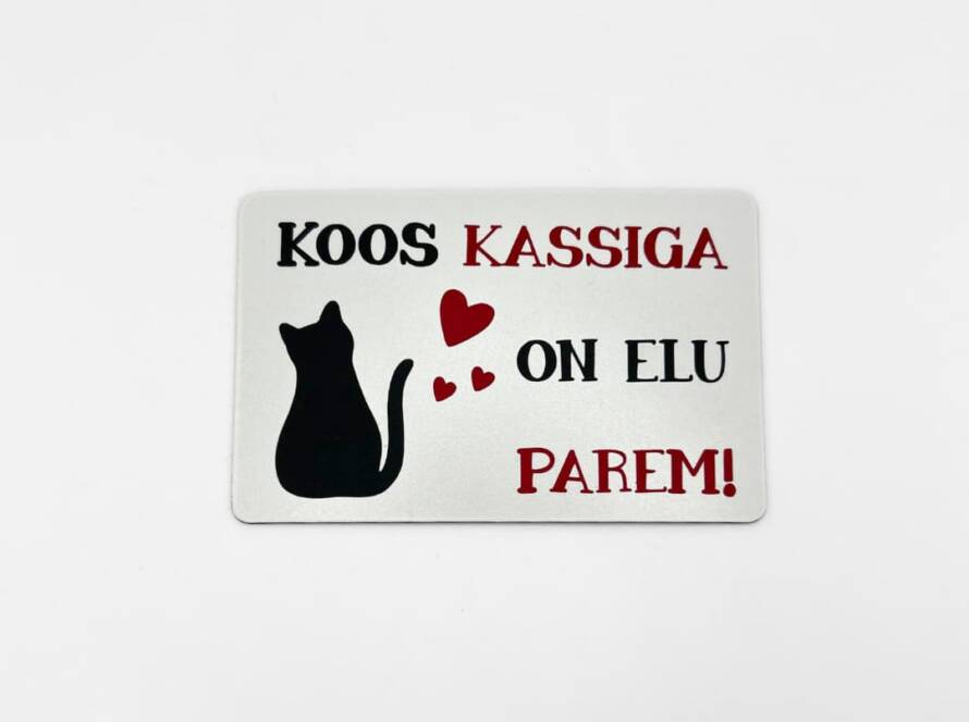Magnet "Koos kassiga on elu parem"