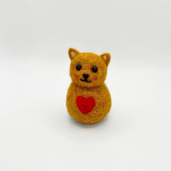 Happy new felt kitty cat